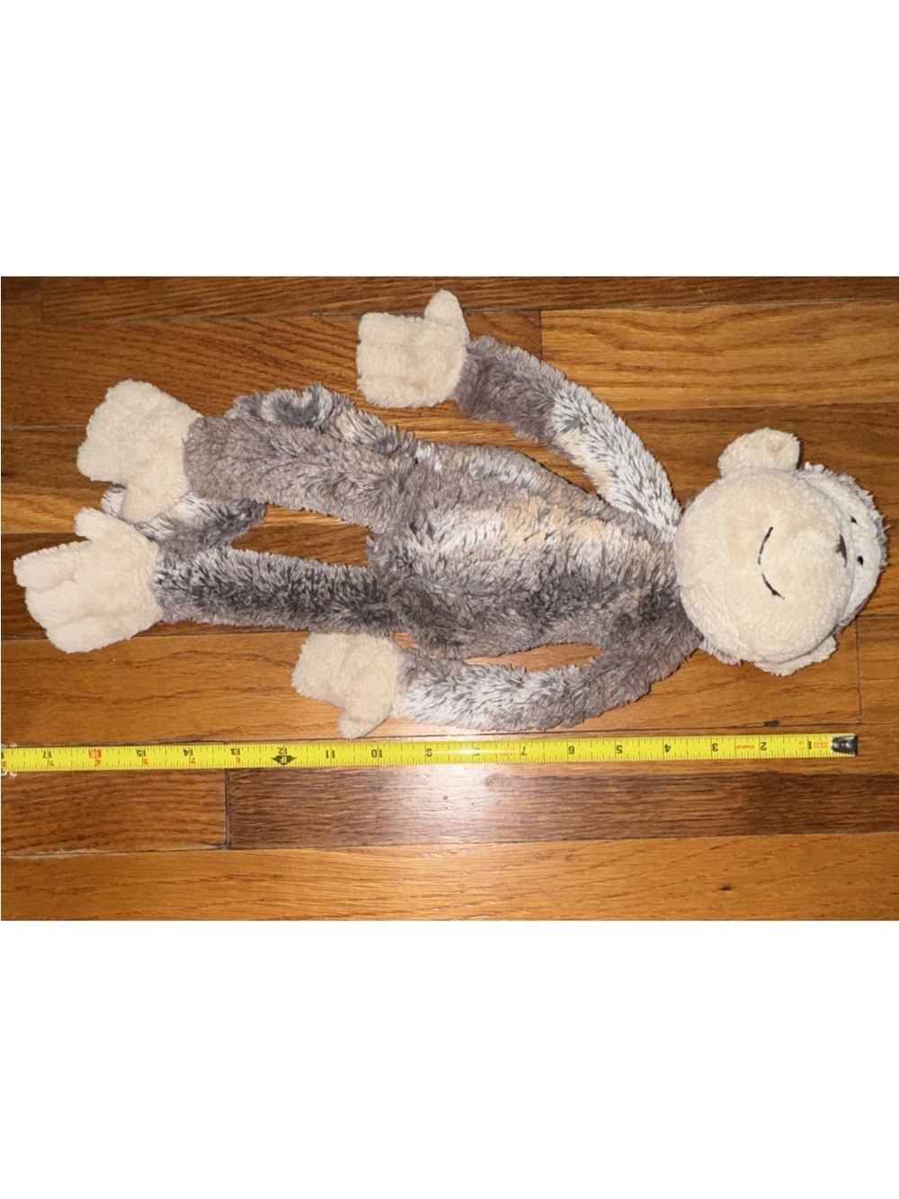 Jellycat Mattie Monkey Stuffed Animal - Gray & Cream - Picture 8 of 8